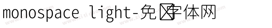 monospace light字体转换